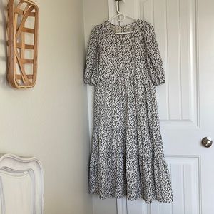 CJLA puff-sleeve midi